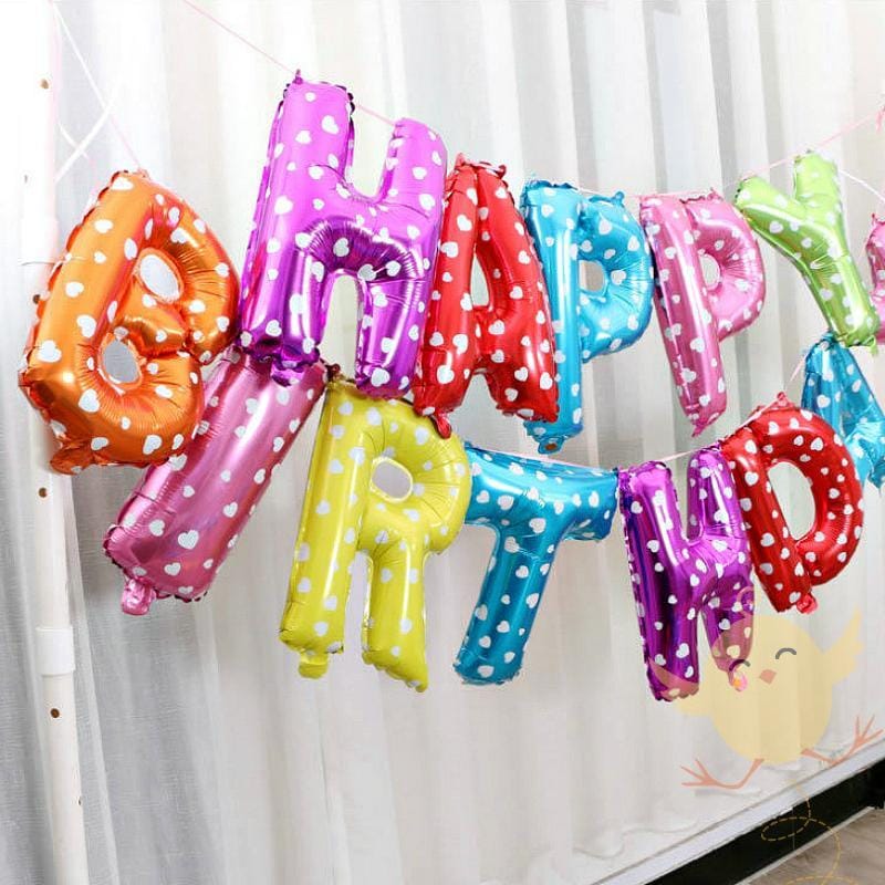 Balloons Foil "Happy Birthday"