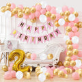 Balloons Bunch Mix Metallic Balloon + Banner + Garland Tape