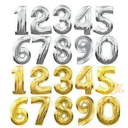 Balloons Foil 16 inches Single Number