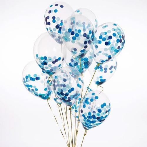 Balloons Confetti Blue Pack of 5