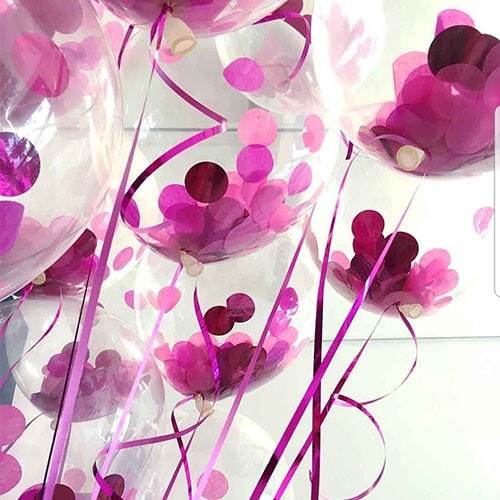 Balloons Confetti Pink Pack of 5