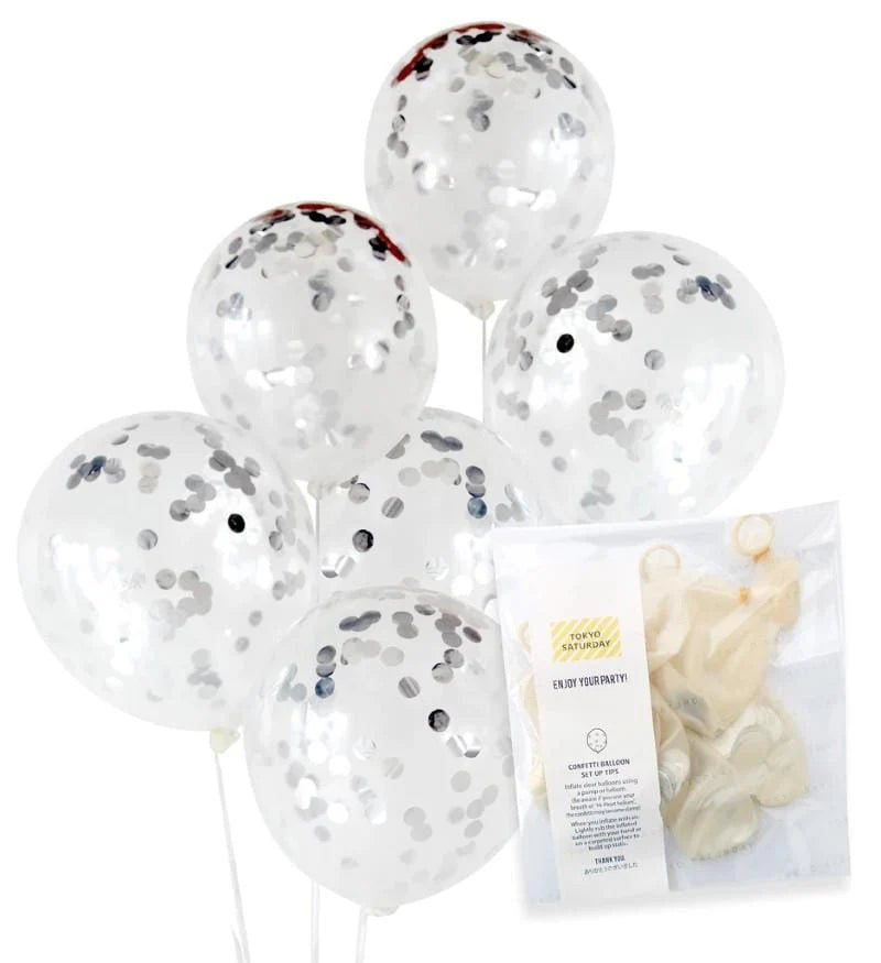 Balloons Confetti Silver Pack of 5