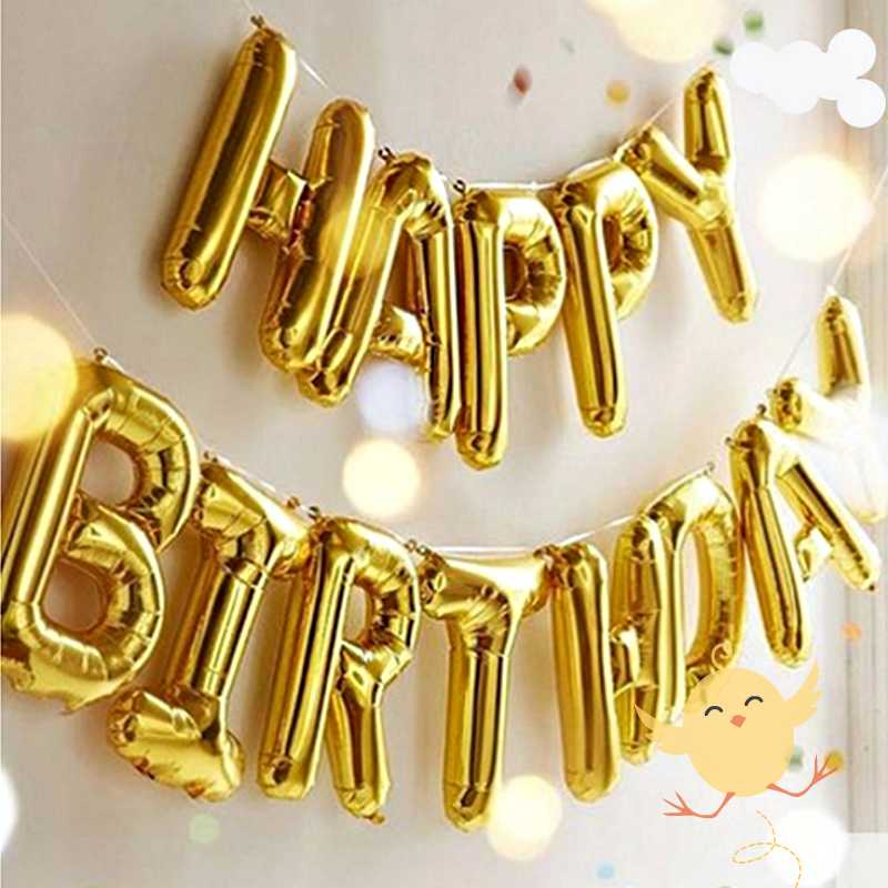 Balloons Foil "Happy Birthday"