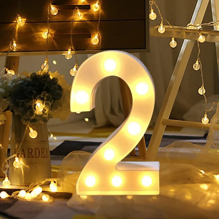Digit LED white warm light ( 8.5 x 3 inches)