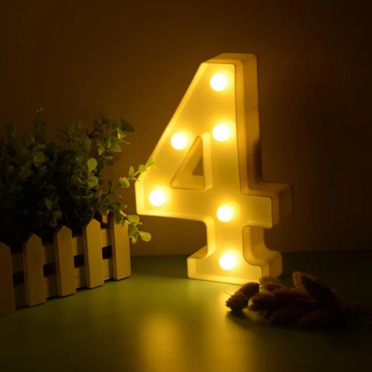 Digit LED white warm light ( 8.5 x 3 inches)