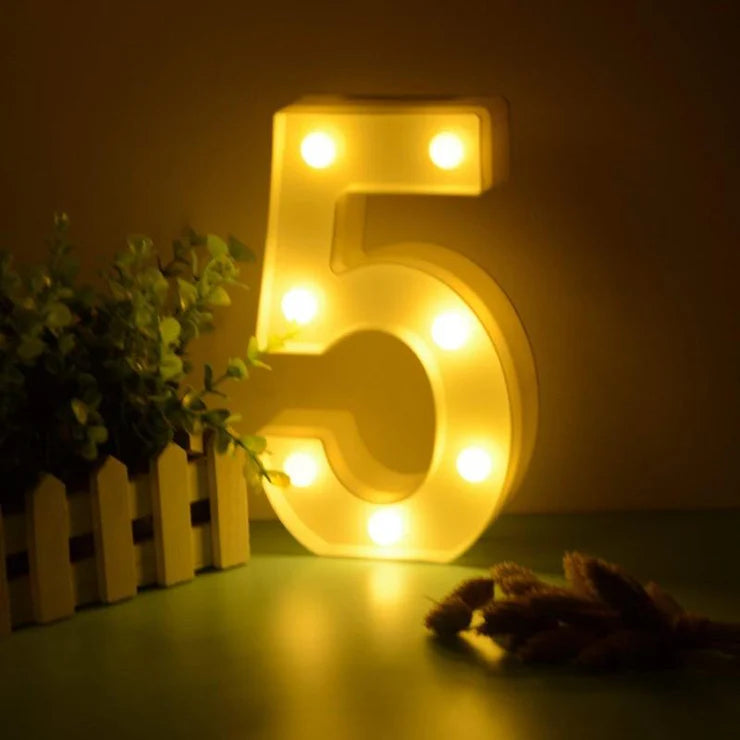 Digit LED white warm light ( 8.5 x 3 inches)