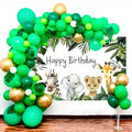 Balloons Bunch SAFARI ( Jungle ) Theme with Large Backdrop & Balloon Stand