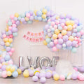 Balloons Bunch Milky Balloons + Banner + HBD ( or LOVE )