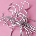 Candle Long Twisted Curly Silver (6 Pack)