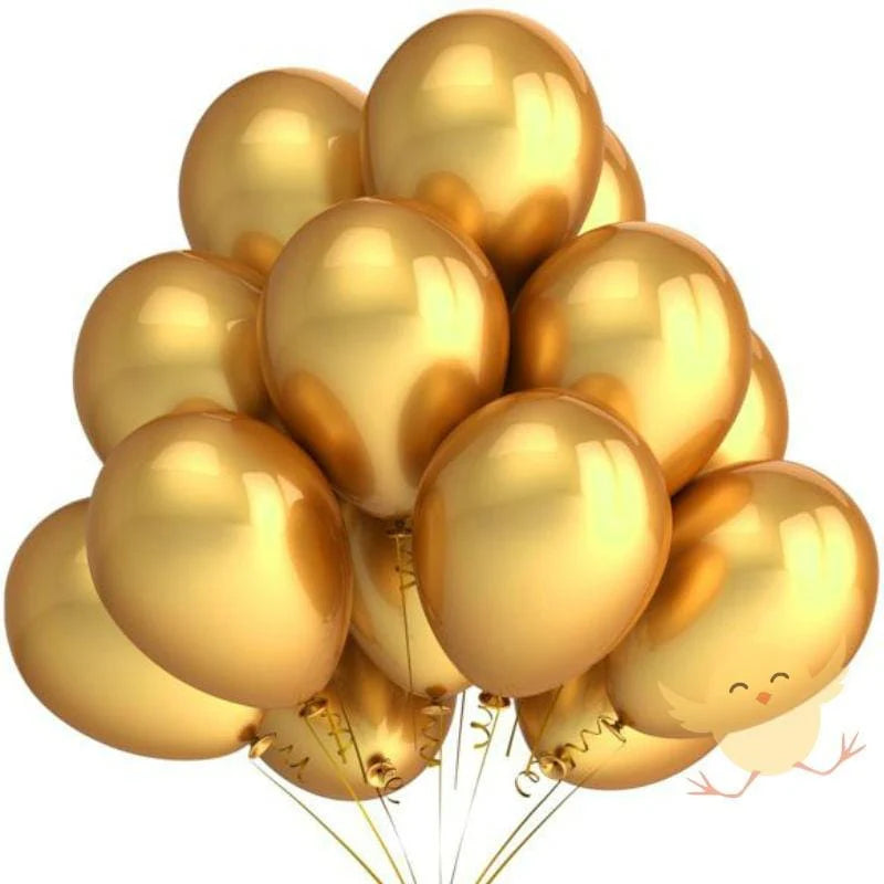 Balloons Metallic Golden (single, 25 or 50 Balloons)