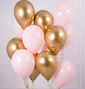 Balloons Set Metallic + Milky Balloons (Pack of 14)