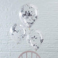 Balloons Confetti Silver Pack of 5